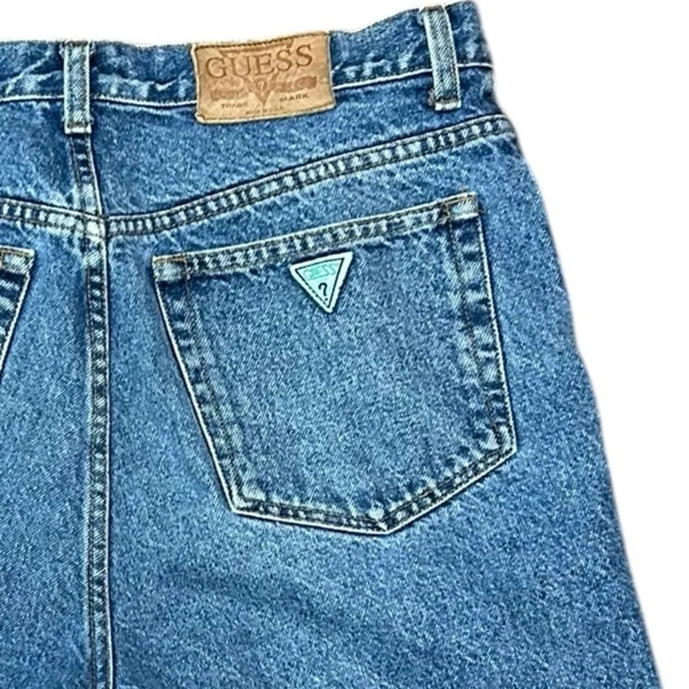 Vintage 90s Guess Jean Shorts Size 34 Cut Off Denim